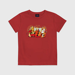Футболка хлопковая детская Дракон и Ко, цвет: красный