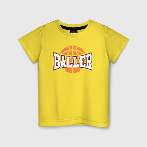 Детская футболка Baller style / Желтый – фото 1