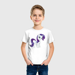 Футболка хлопковая детская Рарити из My Little Pony в кино, цвет: белый — фото 2