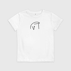 Футболка хлопковая детская Просто во мем, цвет: белый