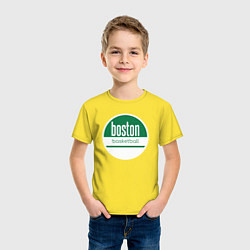 Футболка хлопковая детская Boston basket, цвет: желтый — фото 2