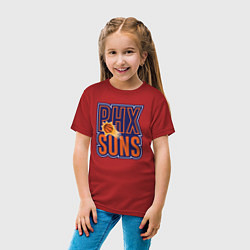 Футболка хлопковая детская Phx Suns, цвет: красный — фото 2