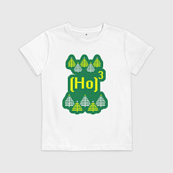 Футболка хлопковая детская Ho ho, цвет: белый