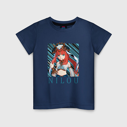 Детская футболка Танцовщица Нилу / Тёмно-синий – фото 1