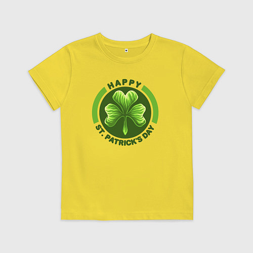 Детская футболка Счастливого дня святого Патрика / Желтый – фото 1