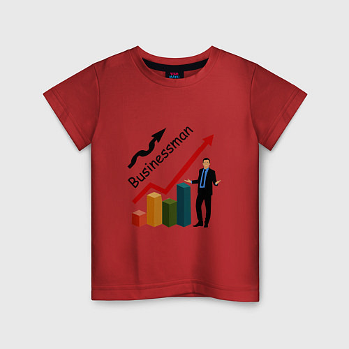Детская футболка Бизнесмен / Красный – фото 1