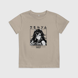 Футболка хлопковая детская Дэхья в квадрате, цвет: миндальный