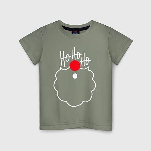 Детская футболка Santa Claus ho-ho-ho / Авокадо – фото 1