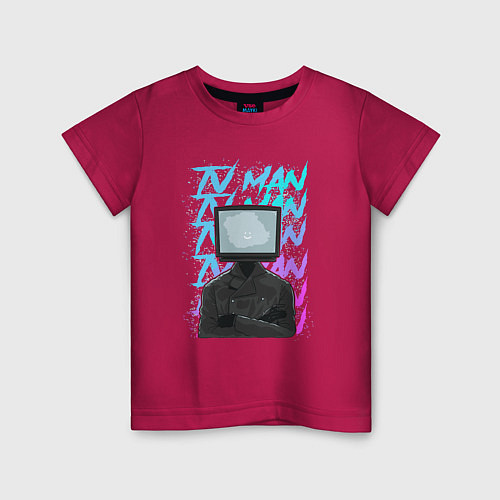 Детская футболка Great TV men / Маджента – фото 1