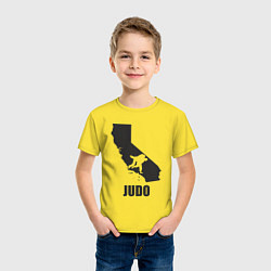 Футболка хлопковая детская Дзюдо Калифорния, цвет: желтый — фото 2