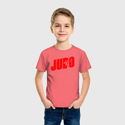 Футболка хлопковая детская Judo red, цвет: коралловый — фото 2