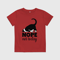 Футболка хлопковая детская Nope - not today, цвет: красный
