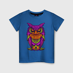 Футболка хлопковая детская Purple owl, цвет: синий