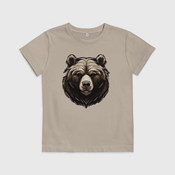 Футболка хлопковая детская Хозяин тайги, цвет: миндальный