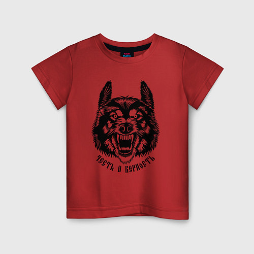 Детская футболка Честь и верность / Красный – фото 1