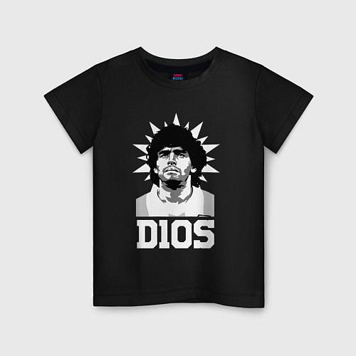 Детская футболка Dios Diego Maradona / Черный – фото 1