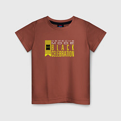 Футболка хлопковая детская Depeche Mode - Black Celebration tour logo, цвет: кирпичный