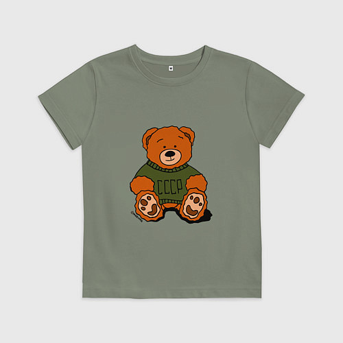 Детская футболка Мишка родом из СССР / Авокадо – фото 1