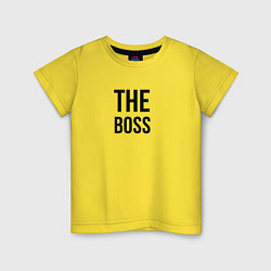 Футболка хлопковая детская The boss - Couple, цвет: желтый