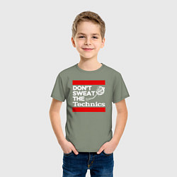 Футболка хлопковая детская Dont sweat the Technics, цвет: авокадо — фото 2
