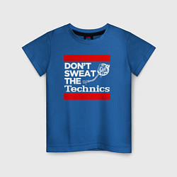 Футболка хлопковая детская Dont sweat the Technics, цвет: синий