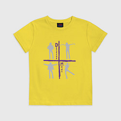 Футболка хлопковая детская Songs of Faith and Devotion Depeche Mode, цвет: желтый