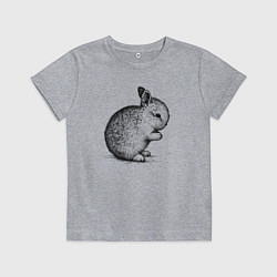 Футболка хлопковая детская Зайчик маленький, цвет: меланж