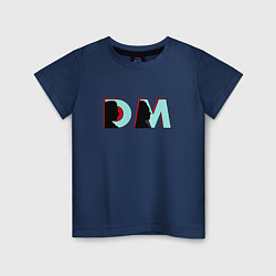 Футболка хлопковая детская Depeche Mode - DM logo, цвет: тёмно-синий