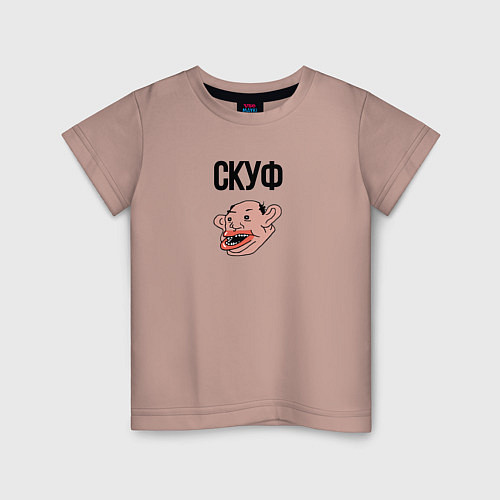 Детская футболка Мистер Скуф / Пыльно-розовый – фото 1