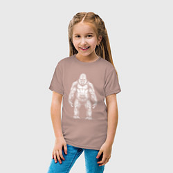 Футболка хлопковая детская Конг, цвет: пыльно-розовый — фото 2