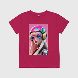 Футболка хлопковая детская Sweet Barbie - cyberpunk, цвет: маджента