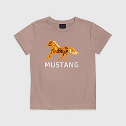 Футболка хлопковая детская Mustang firely art, цвет: пыльно-розовый
