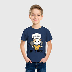 Футболка хлопковая детская Давайте готовить, цвет: тёмно-синий — фото 2