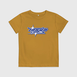 Футболка хлопковая детская Токио y2k, цвет: горчичный