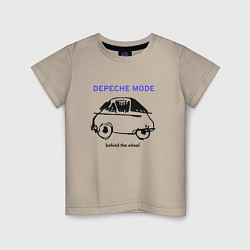 Футболка хлопковая детская Depeche Mode - Behind the wheel, цвет: миндальный