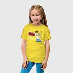 Футболка хлопковая детская Красти бургер, цвет: желтый — фото 2