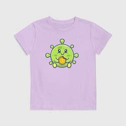 Футболка хлопковая детская Денежный вирус, цвет: лаванда
