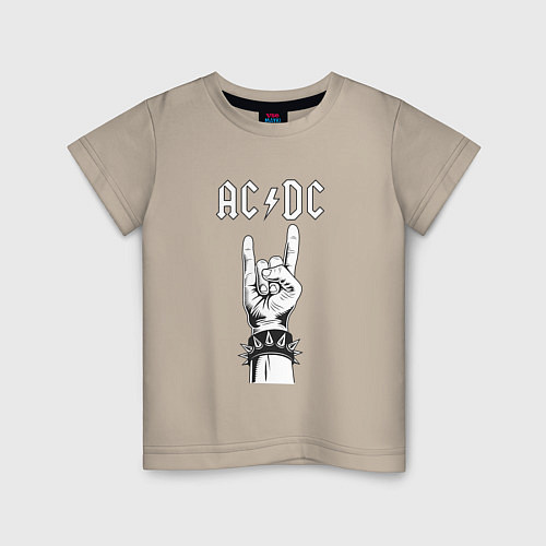 Детская футболка RnR AC DC / Миндальный – фото 1
