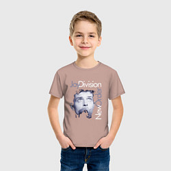 Футболка хлопковая детская Joy Division - Ian Curtis, цвет: пыльно-розовый — фото 2