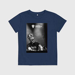 Футболка хлопковая детская Boris Brejcha high tech minimal, цвет: тёмно-синий