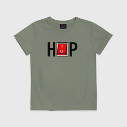 Футболка хлопковая детская Hip Hop выключатель, цвет: авокадо