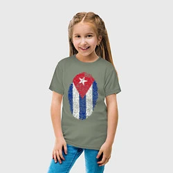 Футболка хлопковая детская Куба отпечаток, цвет: авокадо — фото 2