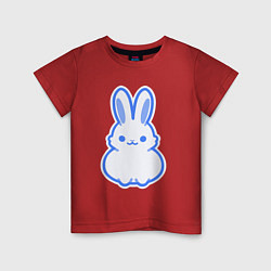 Футболка хлопковая детская White bunny, цвет: красный