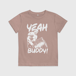 Футболка хлопковая детская Ронни Коулман, цвет: пыльно-розовый