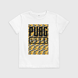 Футболка хлопковая детская Pabg жёлтый милитари, цвет: белый