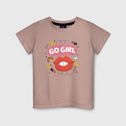 Детская футболка Go girl lips