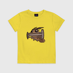 Футболка хлопковая детская Lethal Company: Cute Bug, цвет: желтый