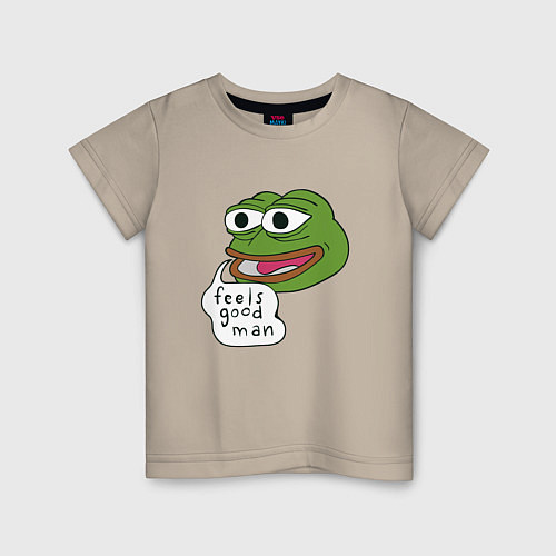 Детская футболка Pepe feels good man / Миндальный – фото 1