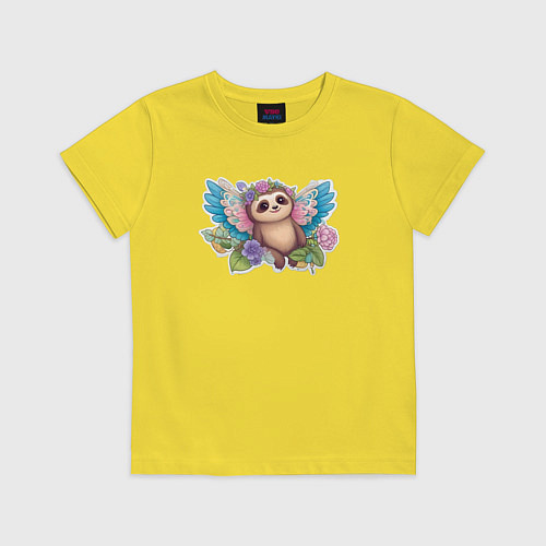 Детская футболка Маленький ленивец / Желтый – фото 1