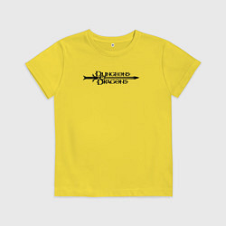 Футболка хлопковая детская Днд лого с мечом, цвет: желтый